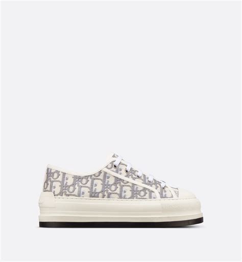 Walk'n'Dior Sneaker Stone Gray Dior Oblique Embroidered Cotton